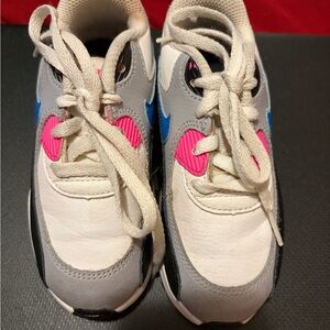 Nike Kids Sneakers with Pink and Blue Highlights